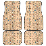 Egypt Hieroglyphics Pattern Print Design 03 Front and Back Car Mats