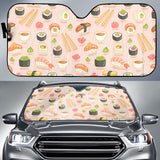 Sushi Pattern Background Car Sun Shade