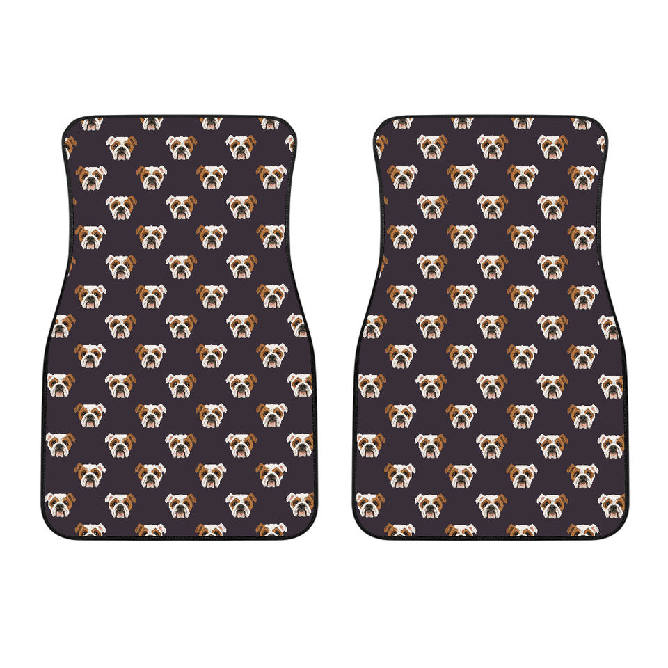 English Bulldog Pattern Print Design 03 Front Car Mats