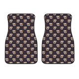 English Bulldog Pattern Print Design 03 Front Car Mats