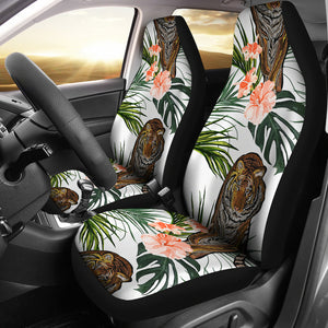 Bengal Tiger Hibicus Pattern Universal Fit Car Seat Covers