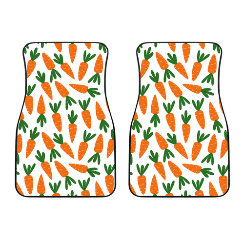 Carrot Pattern Print Design 05 Front Car Mats