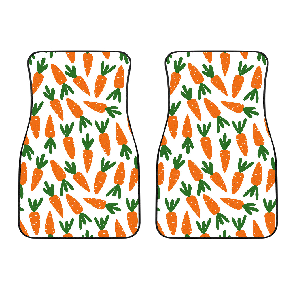 Carrot Pattern Print Design 05 Front Car Mats