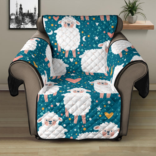 Sheep Heart Pattern Recliner Cover Protector