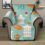 Windmill Pattern Theme Recliner Cover Protector