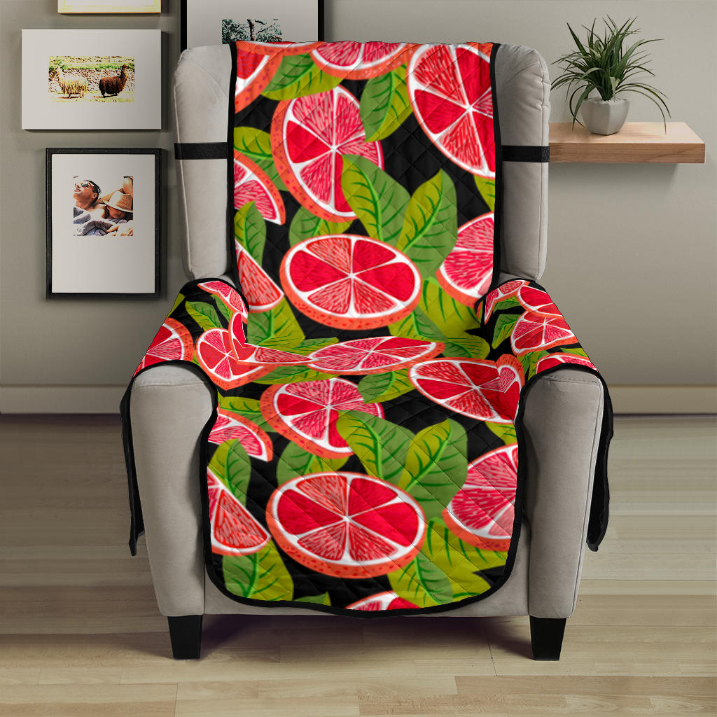 Grapefruit Leaves Pattern Chair Cover Protector