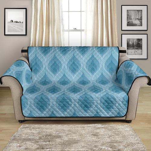 Blue Flame Fire Pattern Loveseat Couch Cover Protector
