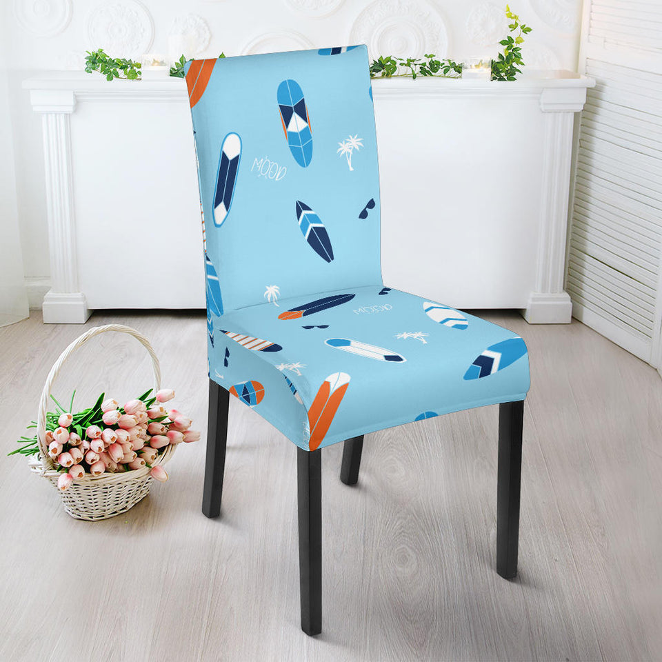 Surfboard Pattern Print Design 05 Dining Chair Slipcover