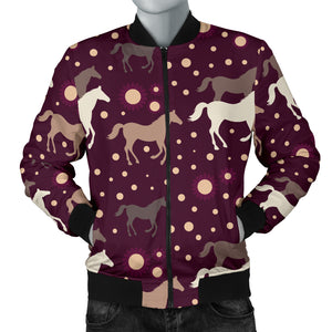 Horse Pattern Background Men Bomber Jacket