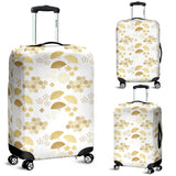Gold Fan Japanese Pattern Luggage Covers