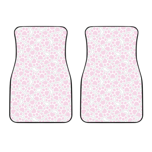 Dog Paws Pattern Print Design 03 Front Car Mats