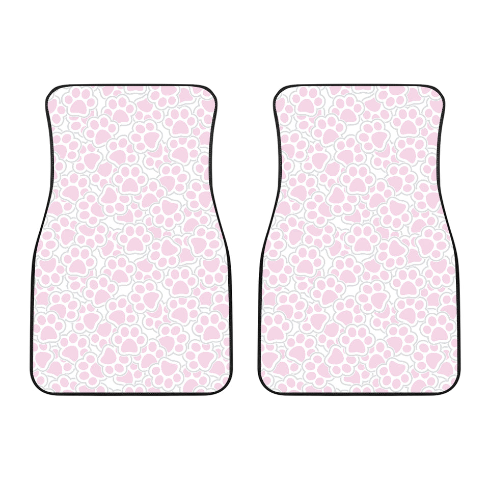 Dog Paws Pattern Print Design 03 Front Car Mats