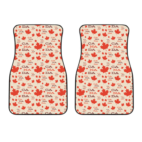 Canada Pattern Print Design 02 Front Car Mats