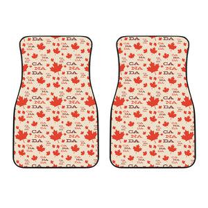 Canada Pattern Print Design 02 Front Car Mats