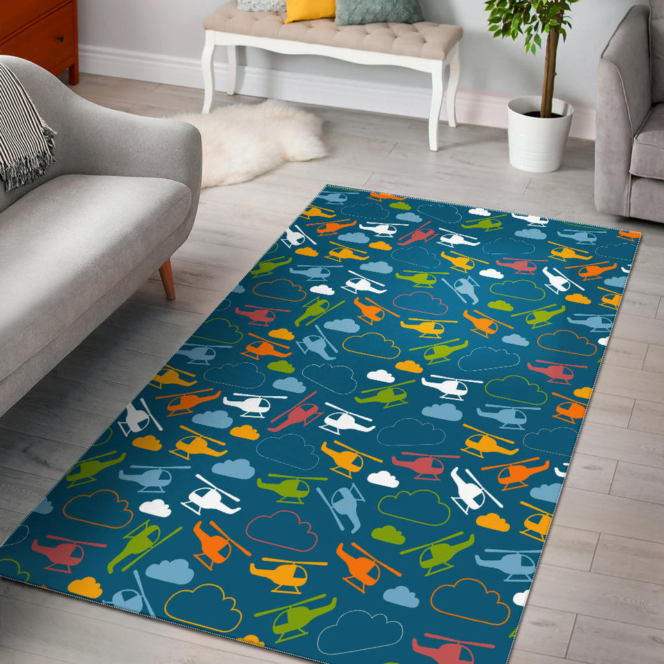 Color Helicopter Pattern Area Rug