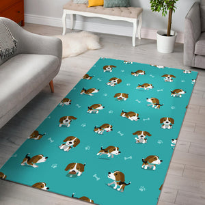 Cute Beagle Pattern Area Rug