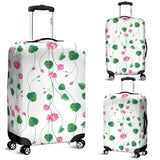 Pink Lotus Waterlily Flower Pattern Luggage Covers