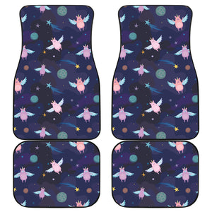 Pig Pattern Print Design 05 Front and Back Car Mats