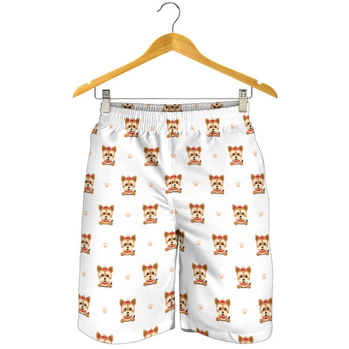 Yorkshire Terrier Pattern Print Design 03 Men Shorts