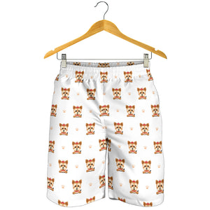 Yorkshire Terrier Pattern Print Design 03 Men Shorts