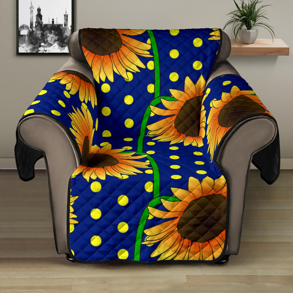 Sunflower Pokka Dot Pattern Recliner Cover Protector