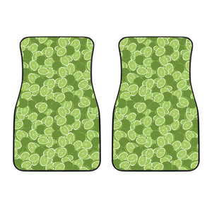 Lime Pattern Background Front Car Mats