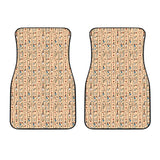 Egypt Hieroglyphics Pattern Print Design 03 Front Car Mats