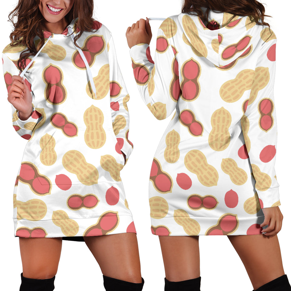 Peanut Theme Pattern Women Hoodie Dress