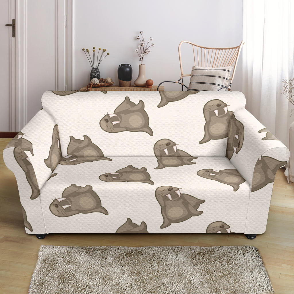 Sea Lion Pattern Loveseat Couch Slipcover