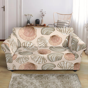 Shell Pattern Background Loveseat Couch Slipcover