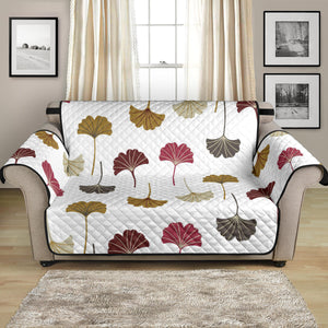 Autamn Ginkgo Leaves Pattern Loveseat Couch Cover Protector