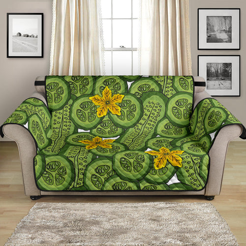 Cucumber Pattern Theme Loveseat Couch Cover Protector