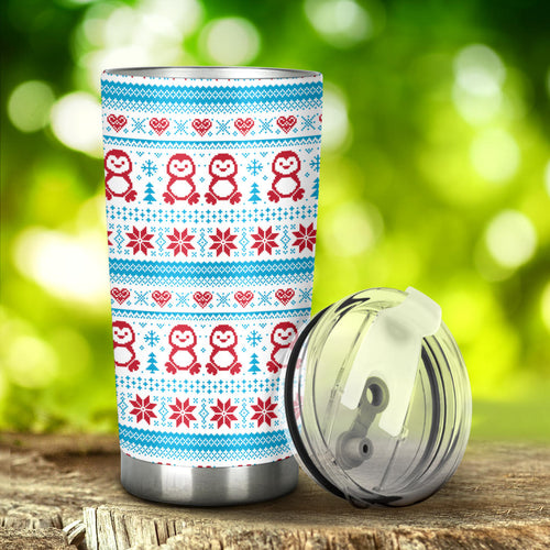 Penguin Sweater Printed Pattern Tumbler