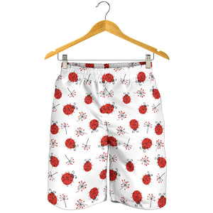 Ladybug Pattern Print Design 04 Men Shorts