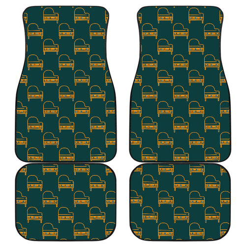 Piano Pattern Print Design 03 Front and Back Car Mats