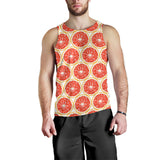 Sliced Grapefruit Pattern Men Tank Top