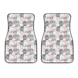 Hippopotamus Pattern Print Design 03 Front Car Mats