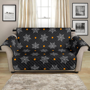 Cobweb Spider Web Pokka Dot Pattern Loveseat Couch Cover Protector