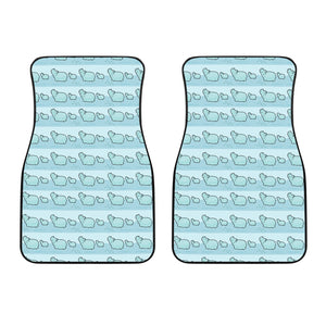 Hippopotamus Pattern Print Design 02 Front Car Mats