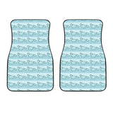 Hippopotamus Pattern Print Design 02 Front Car Mats