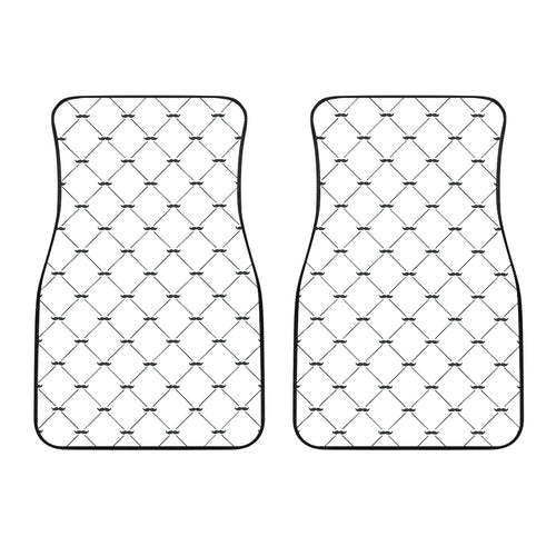 Mustache Beard Pattern Print Design 02 Front Car Mats