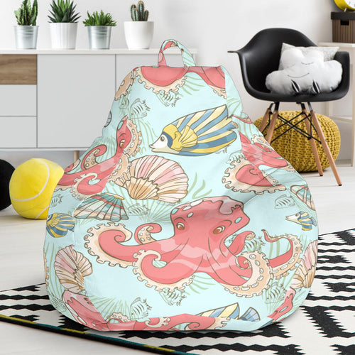 Octopus Fish Shell Pattern Bean Bag Cover