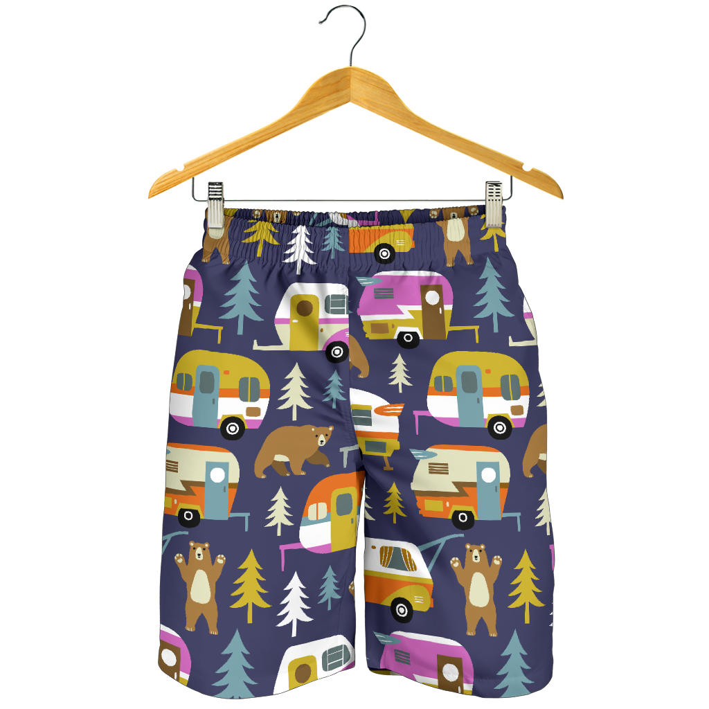 Camper Van Pattern Print Design 02 Men Shorts