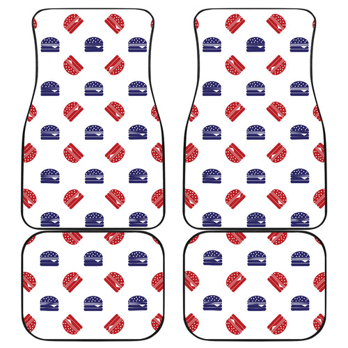 Hamburger Pattern Print Design 04 Front and Back Car Mats