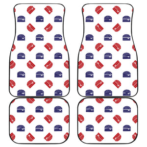 Hamburger Pattern Print Design 04 Front and Back Car Mats