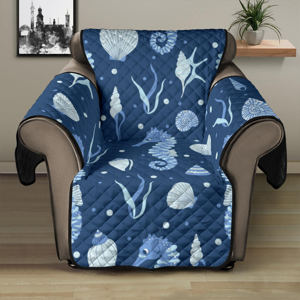Seahorse Shell Pattern Recliner Cover Protector
