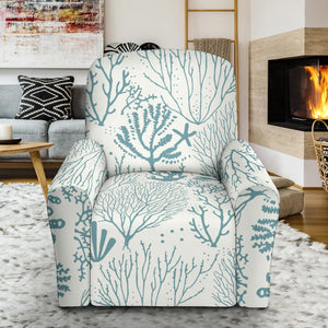 Coral Reef Pattern Print Design 02 Recliner Chair Slipcover