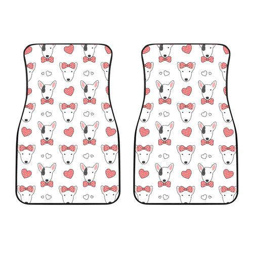 Bull Terrier Pattern Print Design 04 Front Car Mats