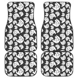 English Bulldog Pattern Print Design 02 Front and Back Car Mats