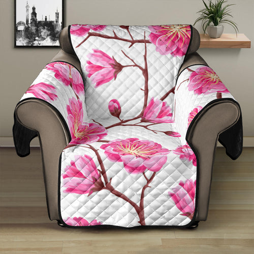 Pink Sakura Pattern Recliner Cover Protector